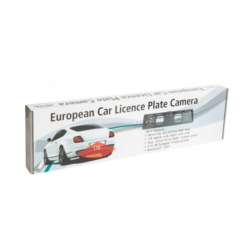Rendszámtábla keretbe épített tolatókamera - 12V