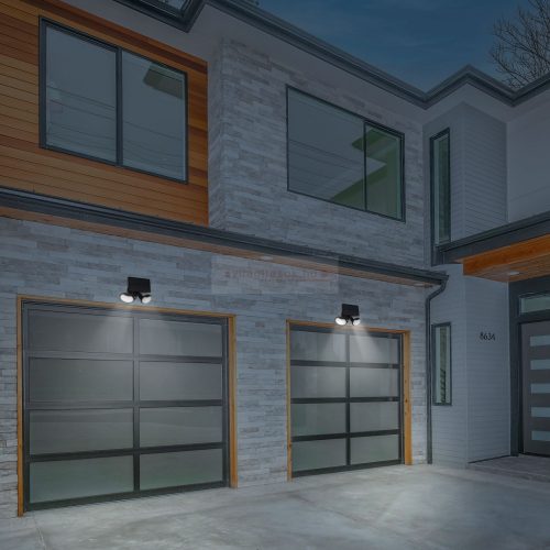 Mozgásérzékelős napelemes reflektor - forgatható fejjel - 2 COB LED