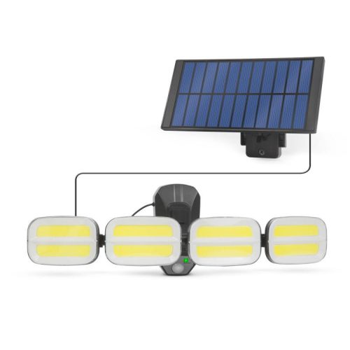 Mozgásérzékelős napelemes reflektor - kábeles szolár egységgel - 8 COB LED