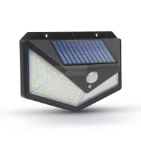 Mozgásérzékelős napelemes reflektor - fali - 136 LED