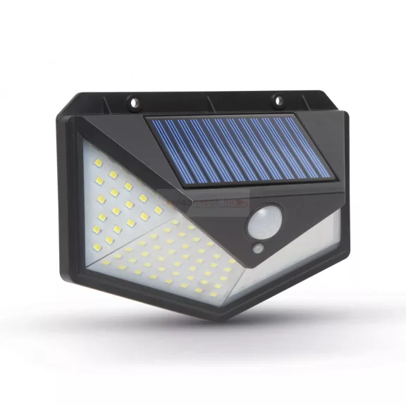 Mozgásérzékelős napelemes reflektor - fali - 136 LED
