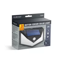 Mozgásérzékelős napelemes reflektor - fali - 136 LED