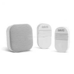   2 az 1-ben vezetéknélküli csengő és éjjelifény - Kinetic - 2 kültéri - fehér