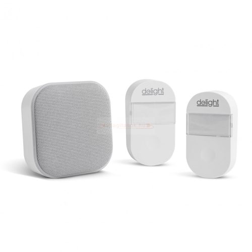 2 az 1-ben vezetéknélküli csengő és éjjelifény - Kinetic - 2 kültéri - fehér