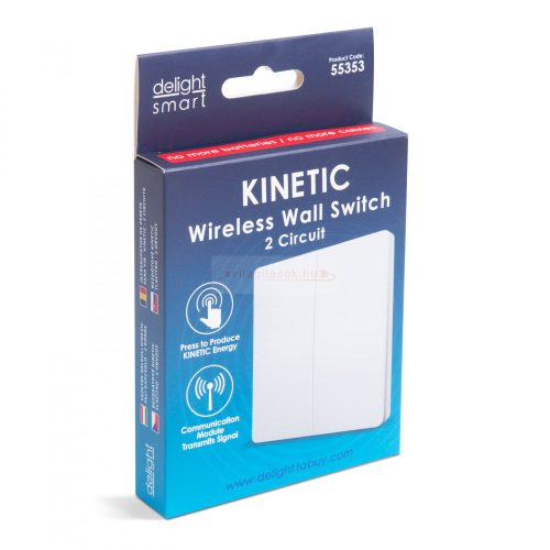 Kinetic fali kapcsoló 2 körös 433Mhz