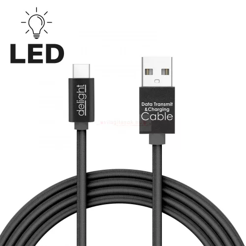 Adatkábel - USB Type-C - 1m fekete