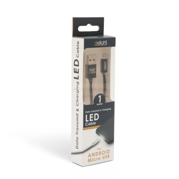 Adatkábel - MicroUSB - 1m fekete