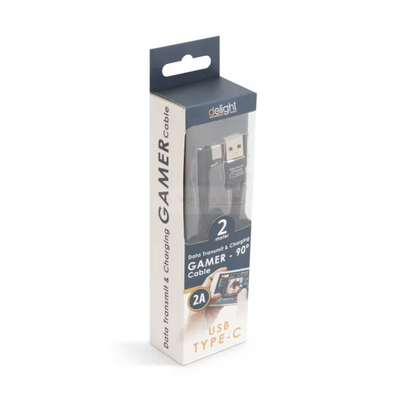 Adatkábel - USB Type-C - 2m fekete