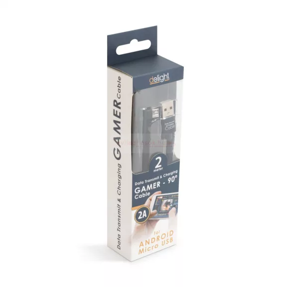 Adatkábel - MicroUSB - 2m fekete
