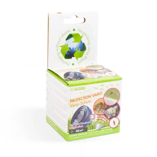 Kártevő és rovar riasztó variálható frekvenciával LED visszajelzővel