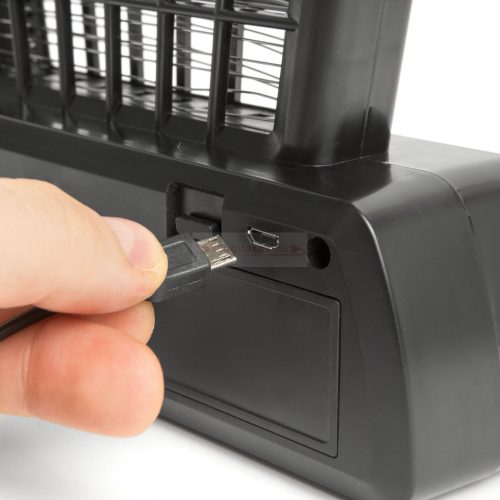 Asztali UV rovarcsapda - akkumulátoros és USB-s, fekete