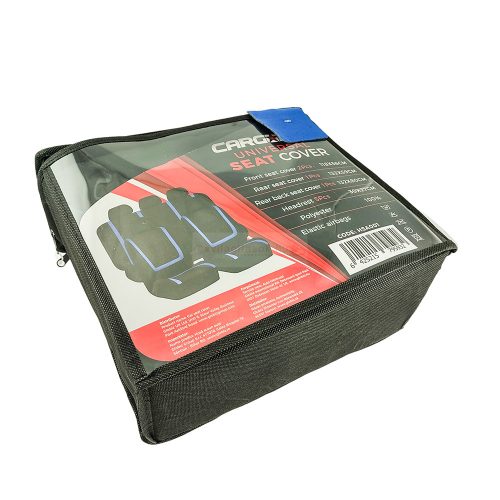 Autós üléshuzat szett - kék / fekete - 9 db-os - HSA001