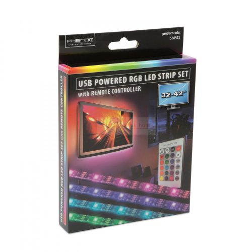 USB-s RGB Led szalag szett TV háttérvilágítás - 32-42"