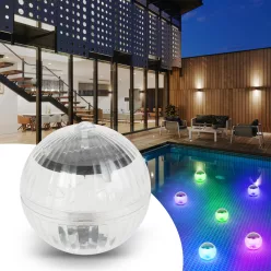 Szolár medencevilágítás - RGB LED - 10 cm