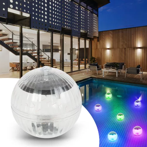 Szolár medencevilágítás - RGB LED - 10 cm