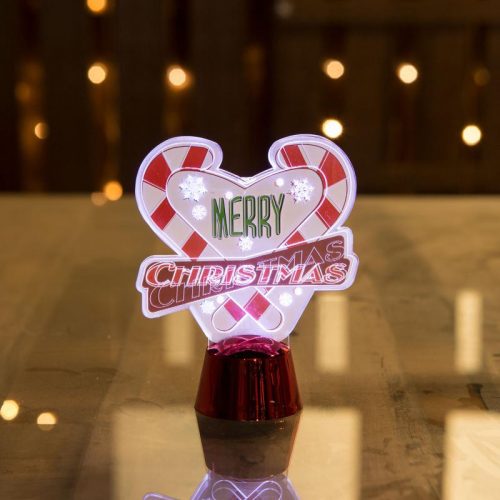 Karácsonyi asztali LED dekor szív
