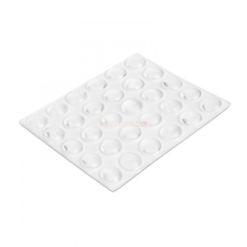 Ajtóütköző szett - öntapadós, átlátszó - 8 mm - 30 db / csomag