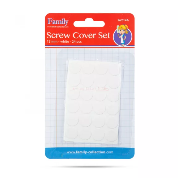 Csavartakaró szett - 13 mm - fehér - 24 db / csomag