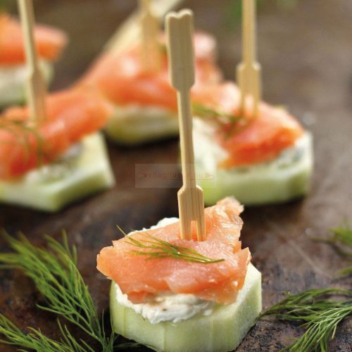 Bambusz falatka pálcika - 9 cm - 40 db / csomag