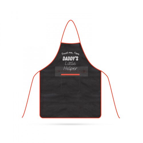 Grill kötény - gyerek méret - 44 x 60 cm - fekete