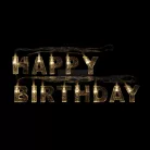 Születésnapi LED-es fényfüzér - "Happy Birthday" - 13 LED - 2 x AA - 2 m