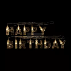   Születésnapi LED-es fényfüzér - "Happy Birthday" - 13 LED - 2 x AA - 2 m