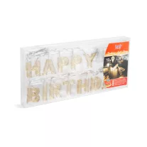   Születésnapi LED-es fényfüzér - "Happy Birthday" - 13 LED - 2 x AA - 2 m