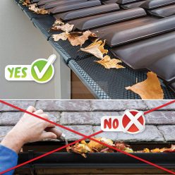 Ereszcsatorna védő lombfogó háló