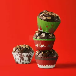 Muffin papír szett - karácsonyi - 100 db / csomag