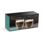 Duplafalú cappuccino üveg csésze - 250 ml - 2 db / doboz