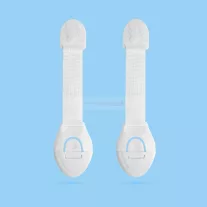   Biztonsági gyerekzár ajtóra - 21 cm - öntapadós - fehér - 2 db / csomag