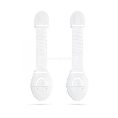 Biztonsági gyerekzár ajtóra - 21 cm - öntapadós - fehér - 2 db / csomag