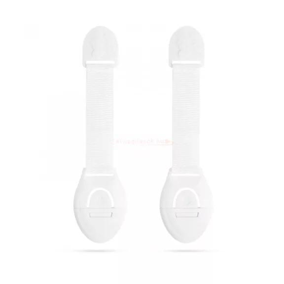 Biztonsági gyerekzár ajtóra - 21 cm - öntapadós - fehér - 2 db / csomag