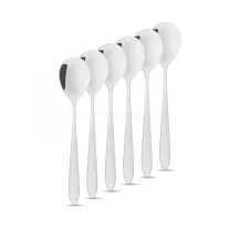   Rozsdamentes acél kávéskanál / desszertes kanál - 137 x 30 mm - 6 db / csomag