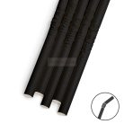 Papír szívószál - fekete 150db