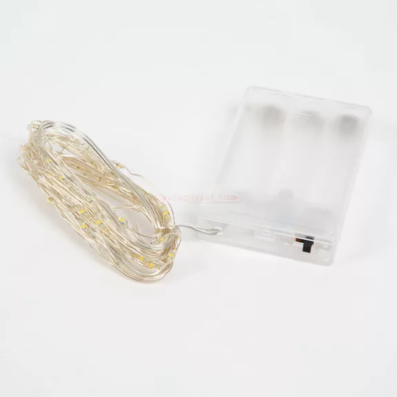 Karácsonyi LED fényfüzér - 5 m - 50 LED - meleg fehér - 3 x AA