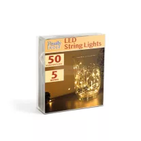   Karácsonyi LED fényfüzér - 5 m - 50 LED - meleg fehér - 3 x AA