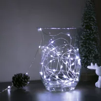   Karácsonyi LED fényfüzér - 5 m - 50 LED - hidegfehér - 3 x AA