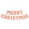 3D Karácsonyi "Merry Christmas" lufi - rozéarany