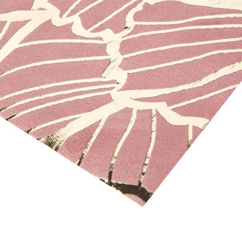 Karácsonyi asztalterítő futó - rózsaszín / arany - 180 x 28 cm