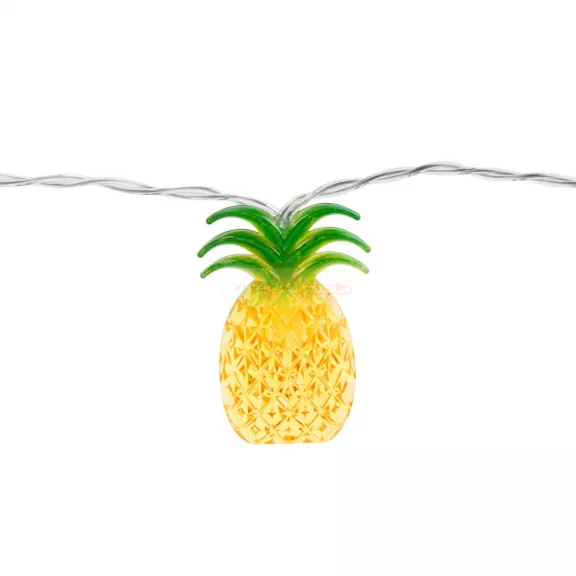 LED fényfüzér - ananász - 1,65 m - 10 LED - melegfehér - 2 x AA