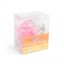   LED fényfüzér - flamingó - 1,1 m - 10 LED - melegfehér - 3 x AA