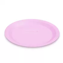 Papírtányér szett - rózsaszín - 23 cm - 12 db / csomag