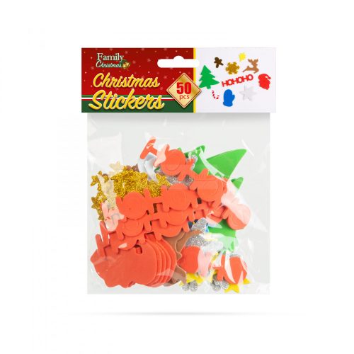 Karácsonyi kreatív habmatrica szett - 50 db / csomag