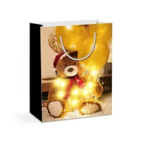   Ajándéktasak - 10 LED, papír - 265 x 127 x 330 mm - 2 féle / csomag