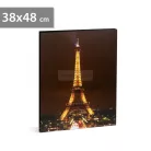 LED-es fali hangulatkép - "Eiffel torony" -  2 x AA, 38 x 48 cm