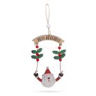 Karácsonyi dekoráció - Fa, mikulás - 13 x 17 cm