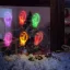 Karácsonyi LED-es fényfüzér - gél ablakmatrica - 6 LED - 2 x AA