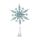 Karácsonyfa csúcsdísz - hópehely alakú - 22 x 15 cm - világoskék