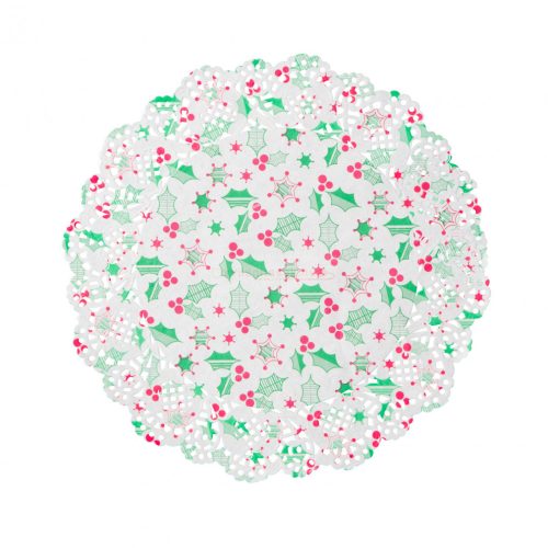Karácsonyi, papír tányéralátét - 16,5 cm - 20 db / csomag